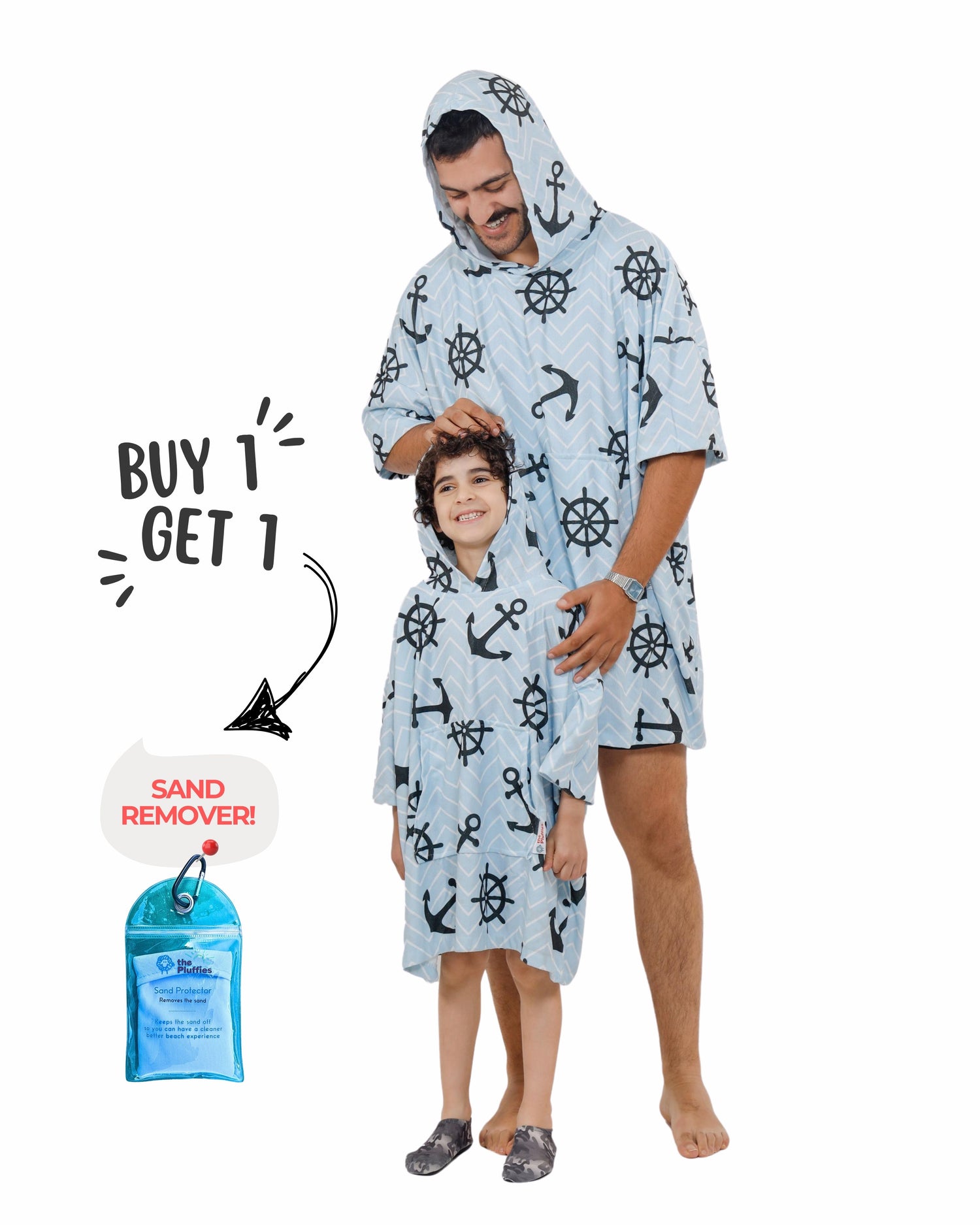 You & Mini You Poncho Towels + 2 FREE Sand Remover