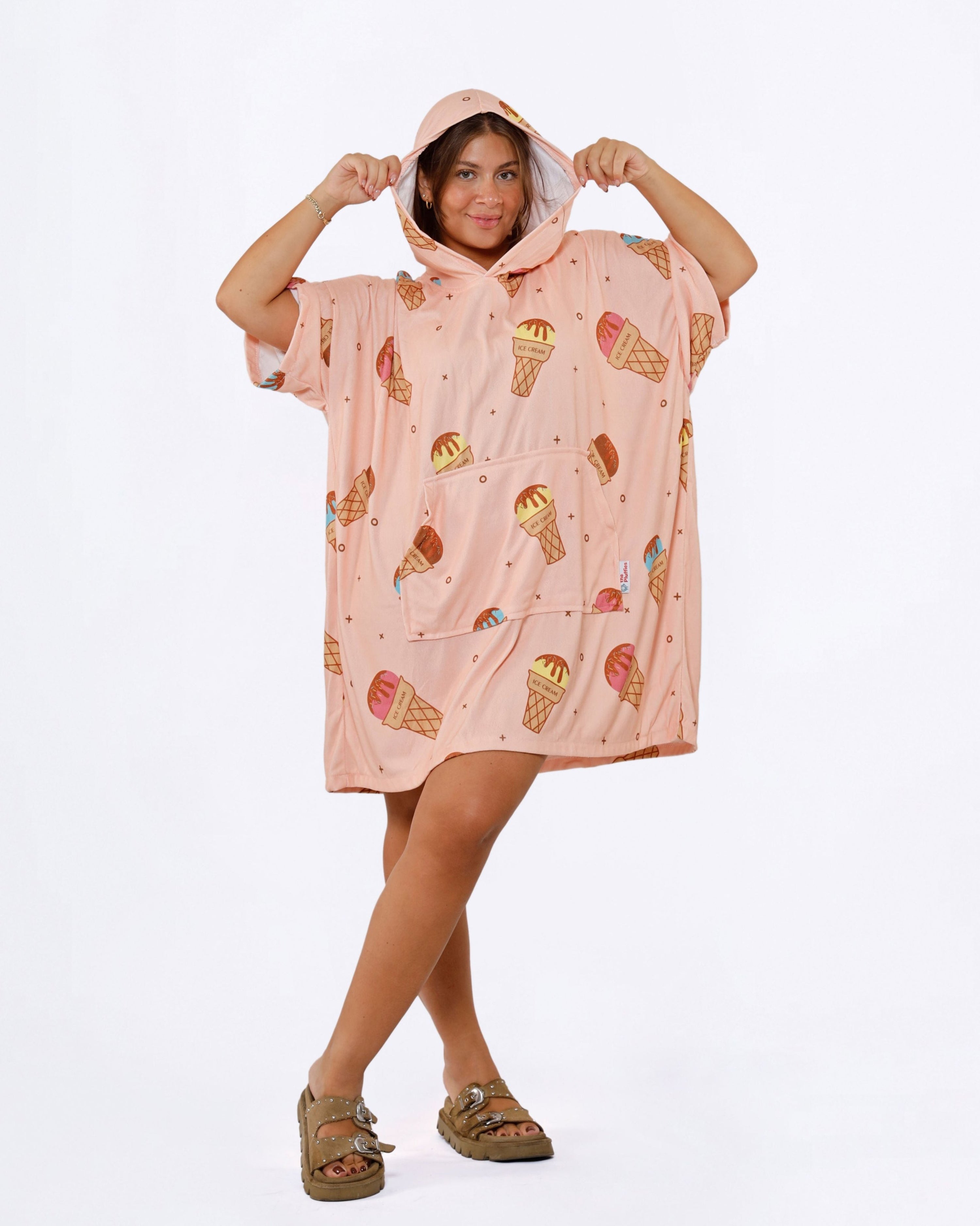 Ice Cream Towel Poncho + FREE Sand Remover