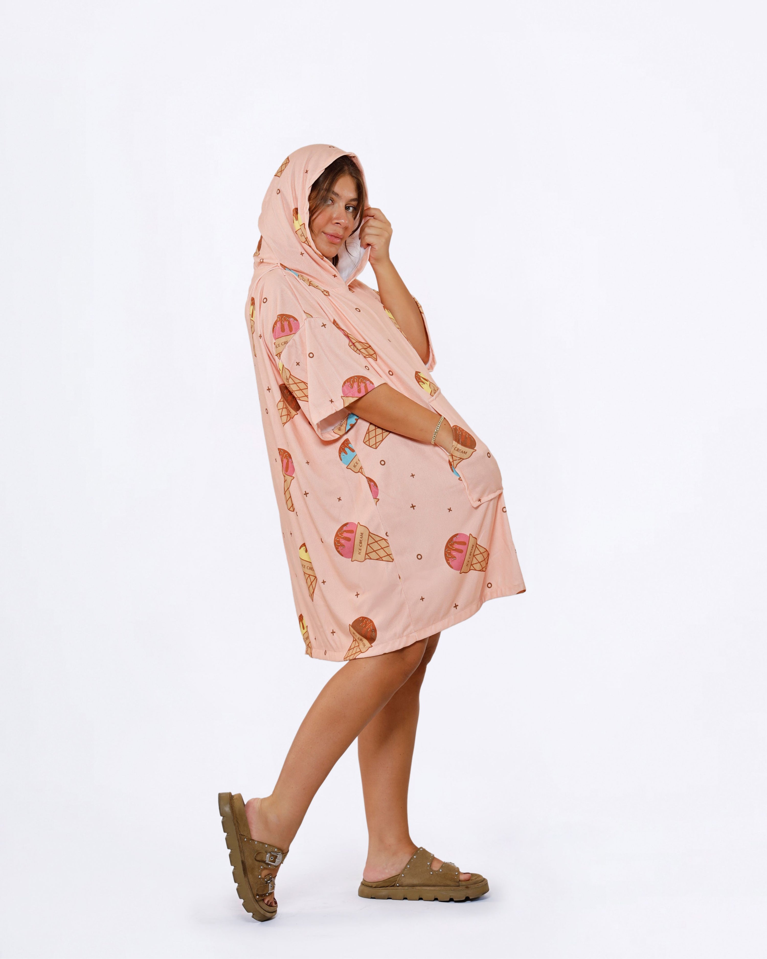 Ice Cream Towel Poncho + FREE Sand Remover