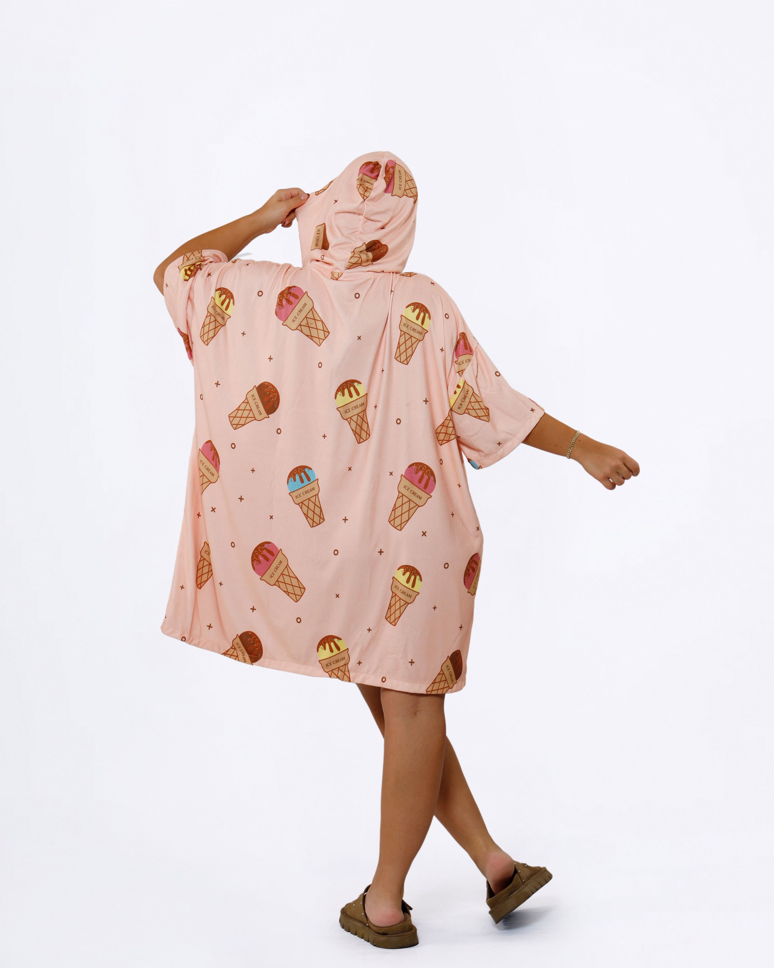 Ice Cream Towel Poncho + FREE Sand Remover