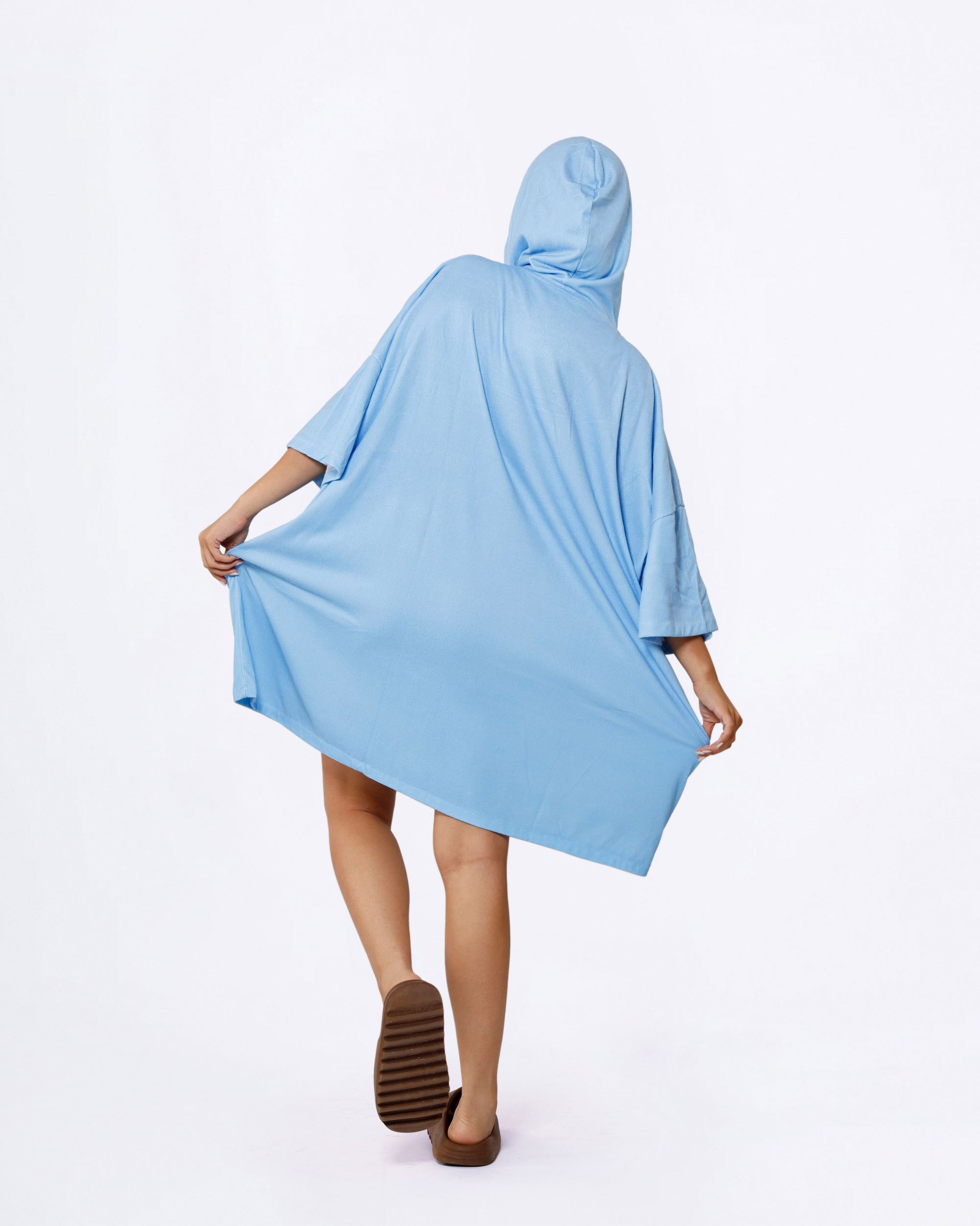 Blue Towel Poncho + FREE Sand Remover