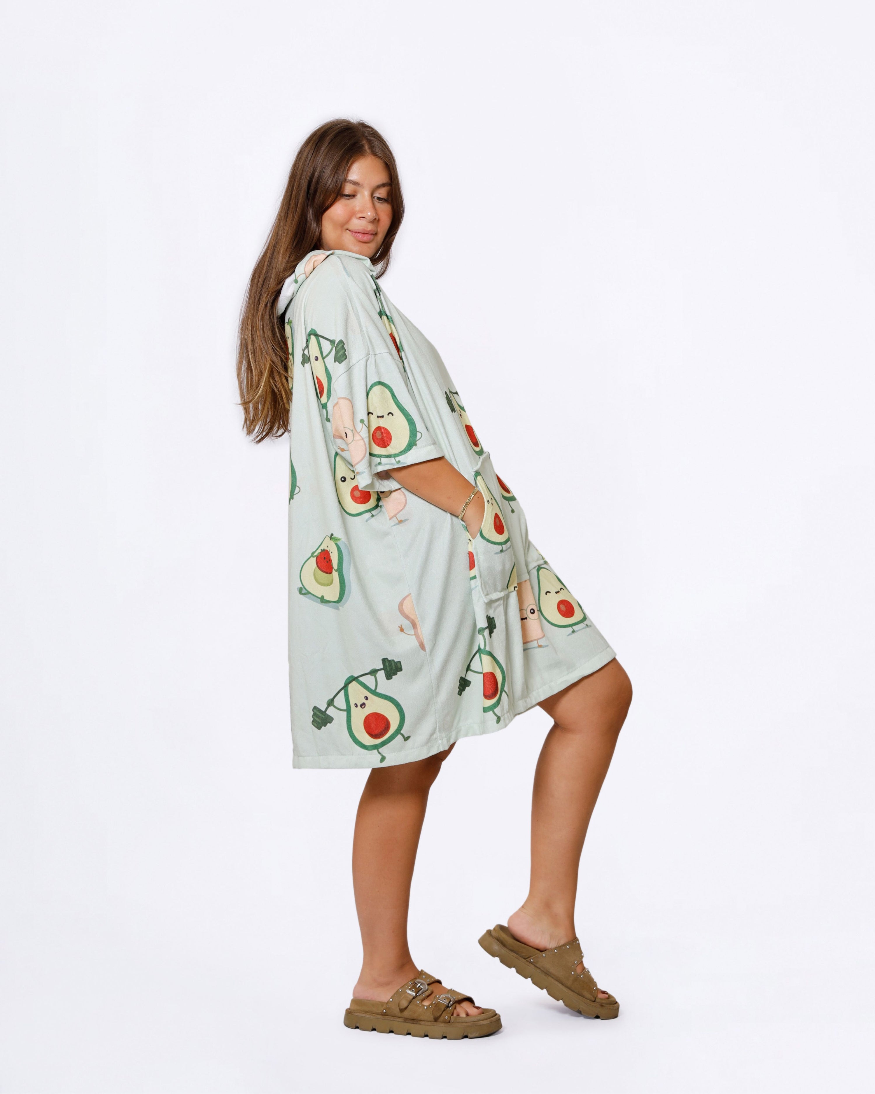 Avocado Towel Poncho + FREE Sand Remover