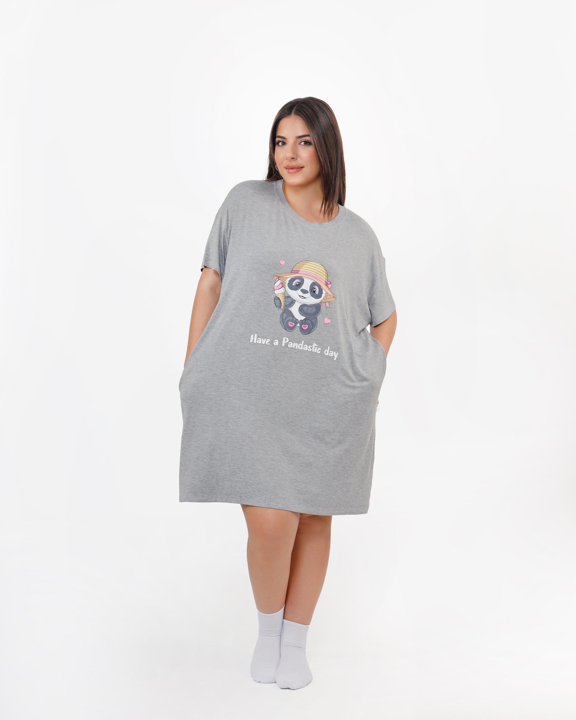 Panda Pluffie Boyfriend Tee - THE PLUFFIES