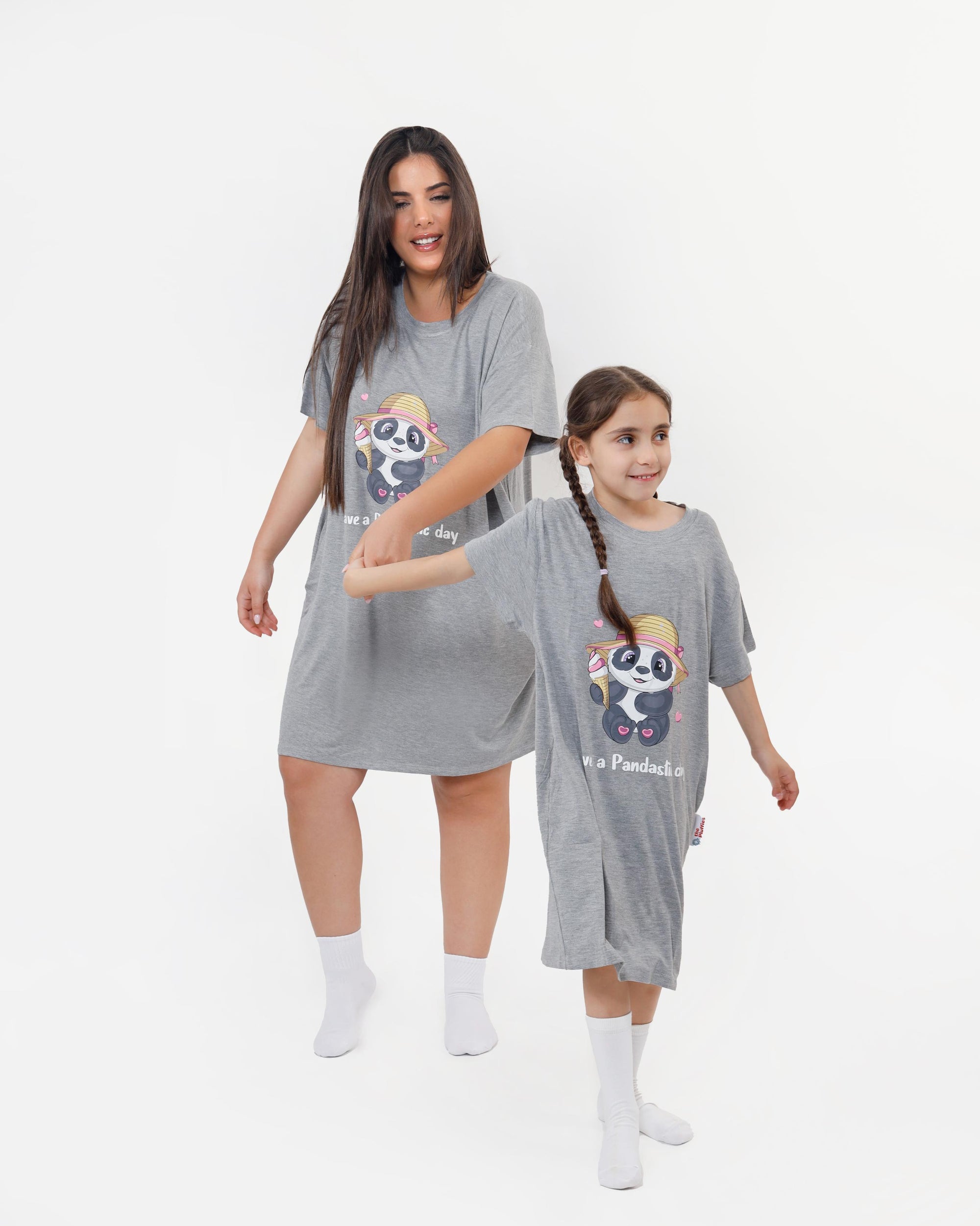 Panda Pluffie Kids Boyfriend Tee - THE PLUFFIES