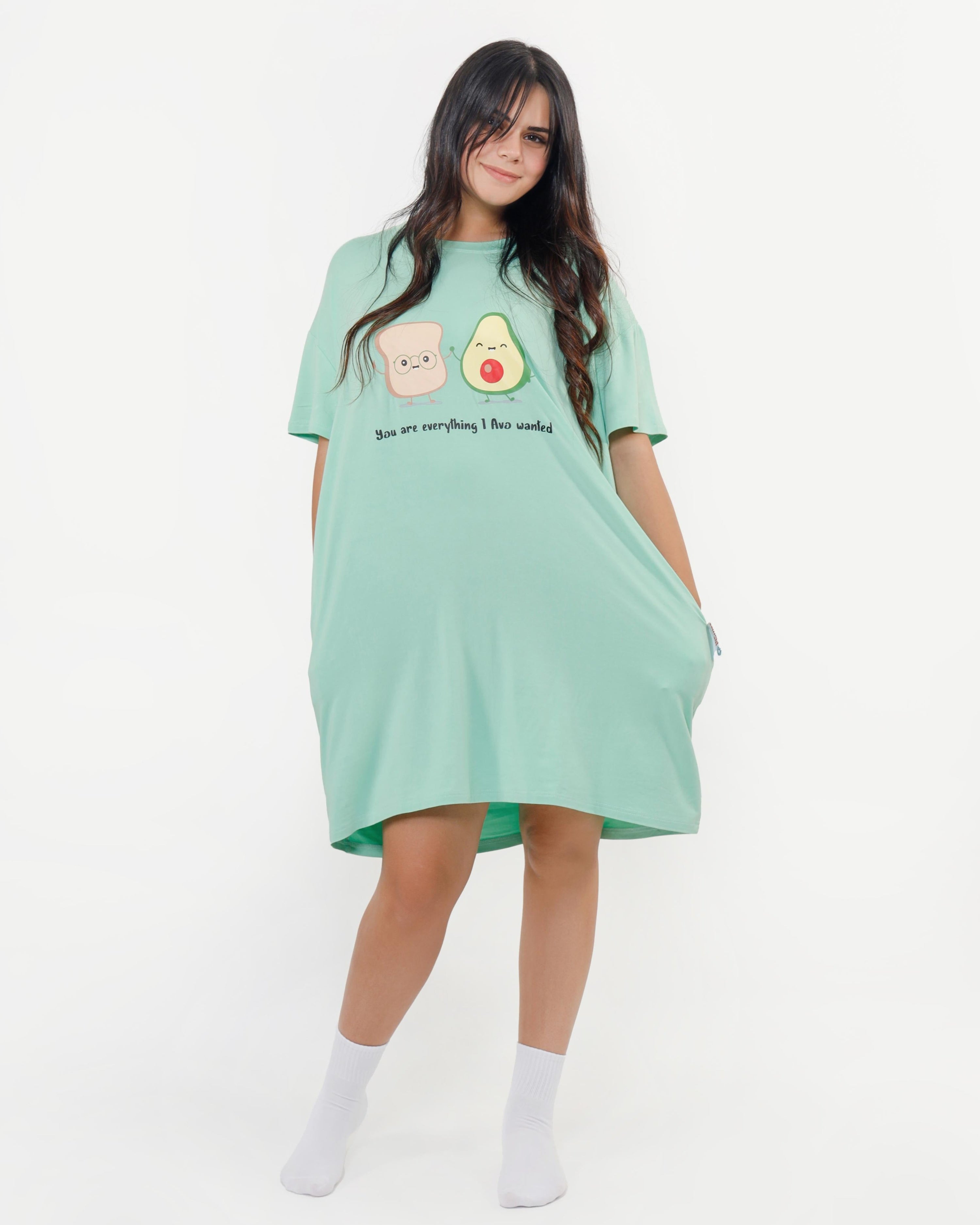 Avocado Pluffie Boyfriend Tee - THE PLUFFIES