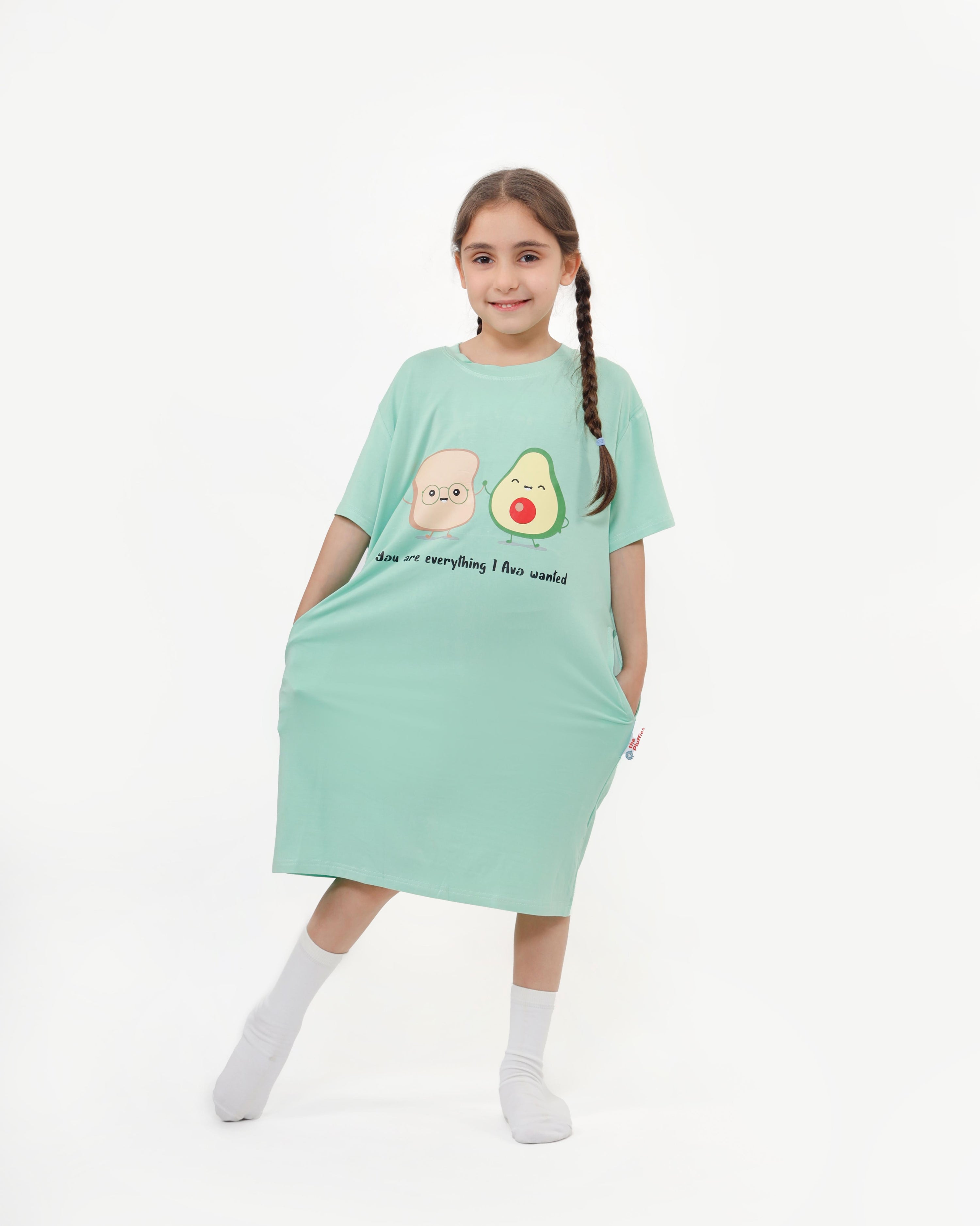 Avocado Pluffie Kids Boyfriend Tee - THE PLUFFIES