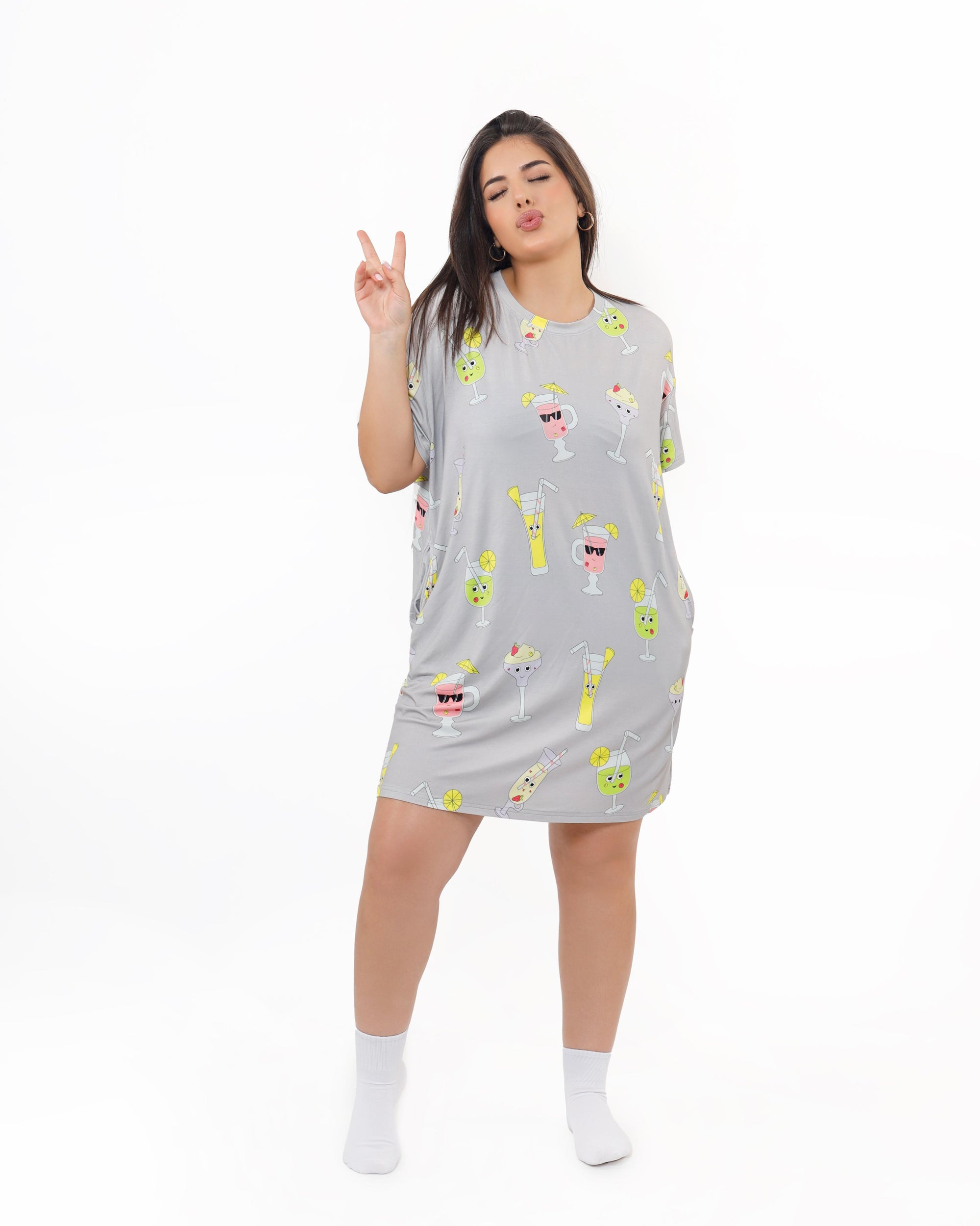 Cocktail Pluffie Boyfriend Tee - THE PLUFFIES