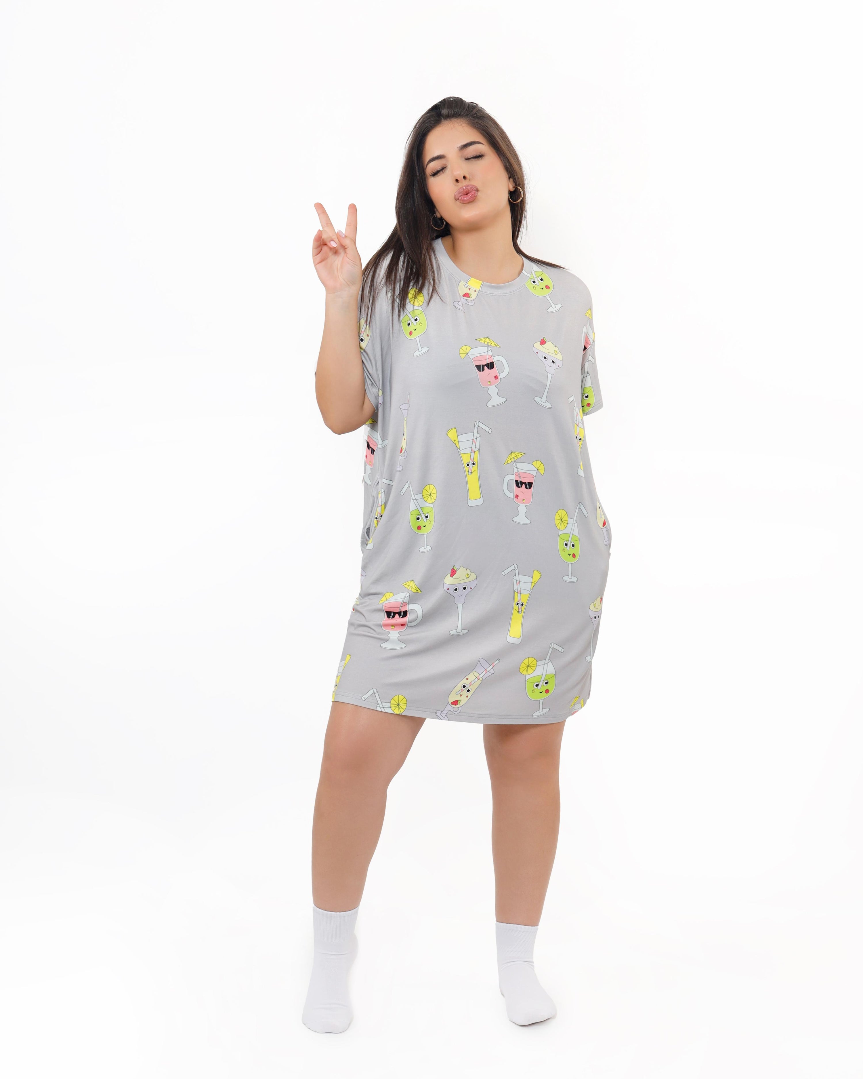 Cocktail Pluffie Boyfriend Tee - THE PLUFFIES