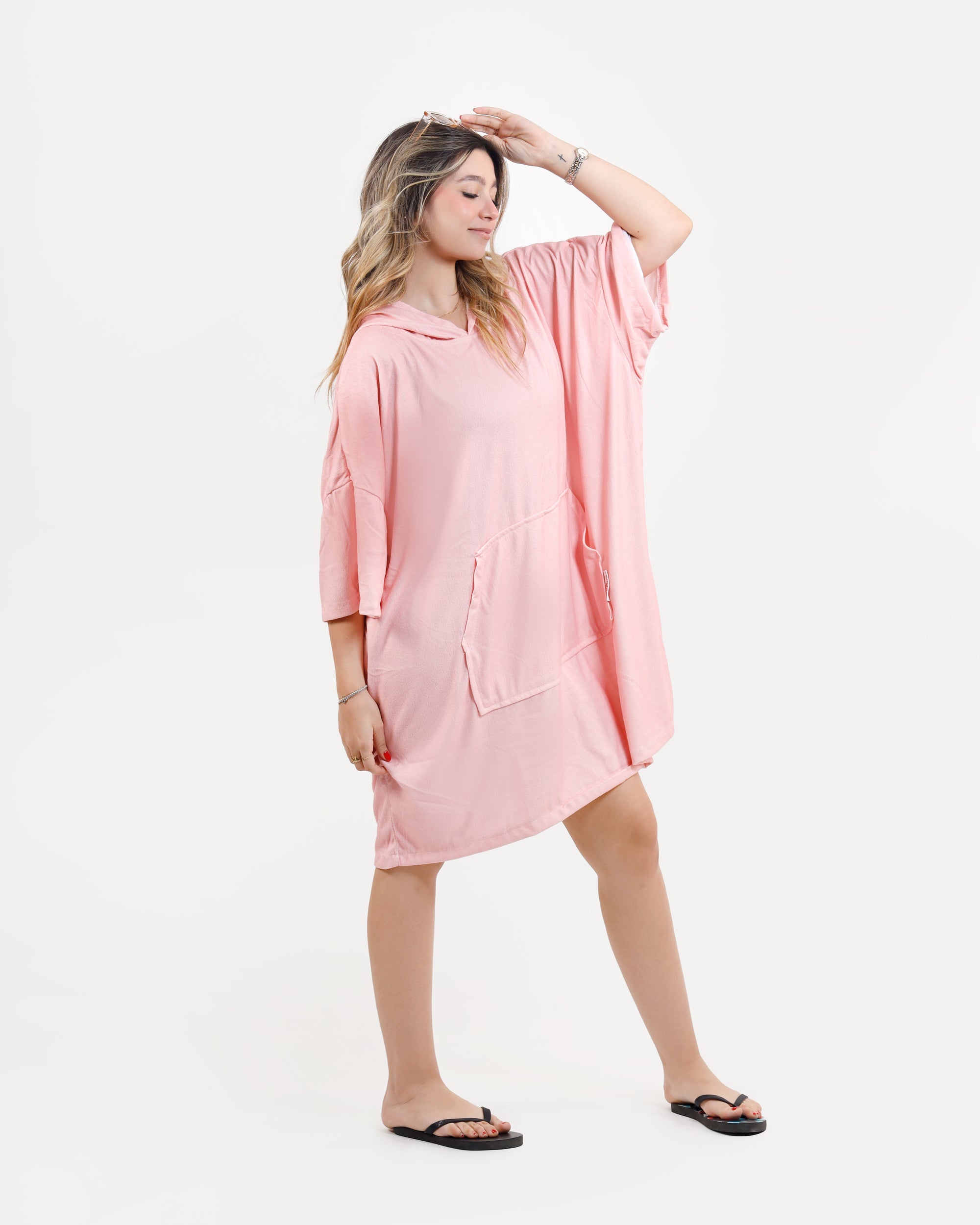 Pink Towel Poncho + FREE Sand Remover