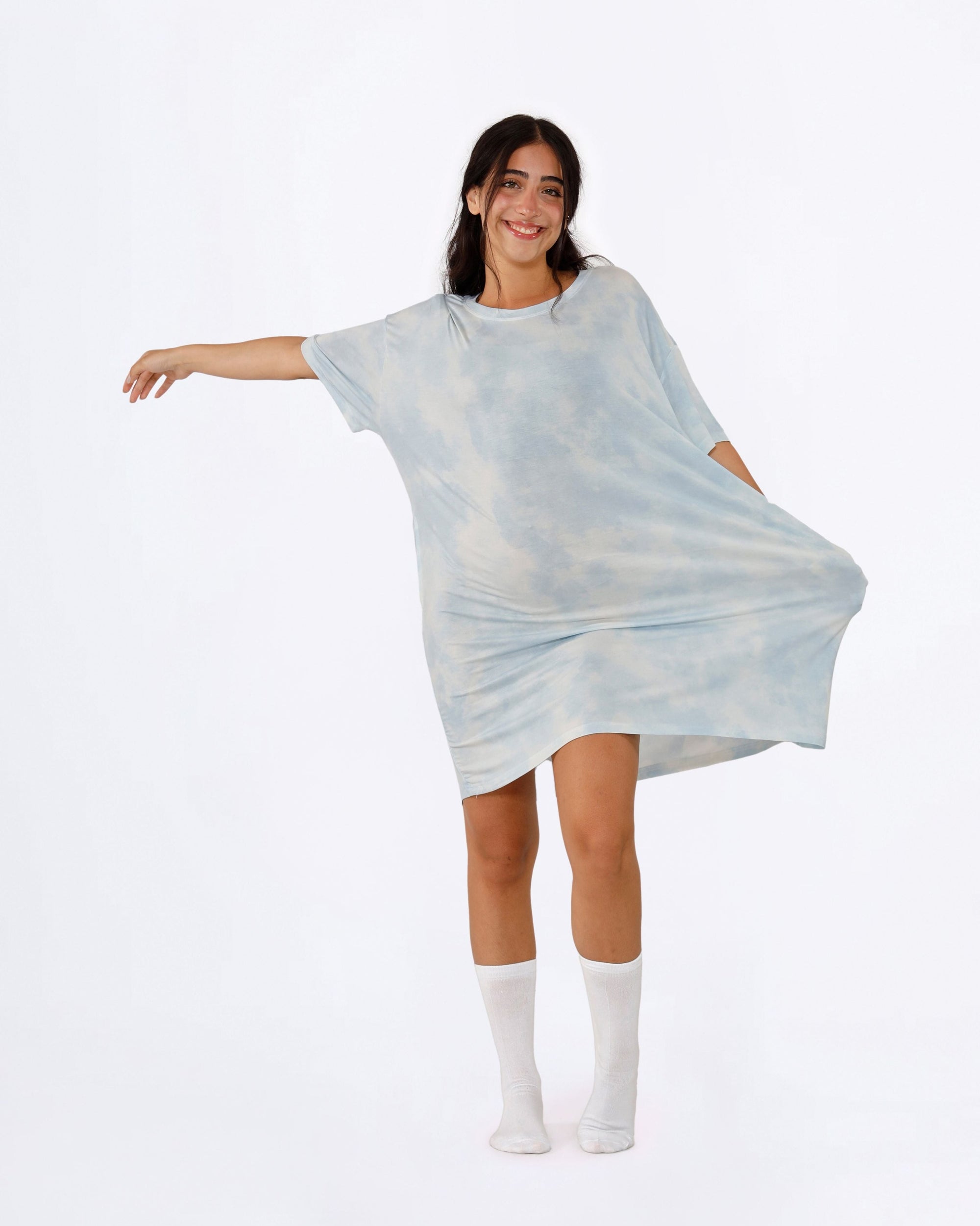Blue Tie-Dye BF Sleep Tee