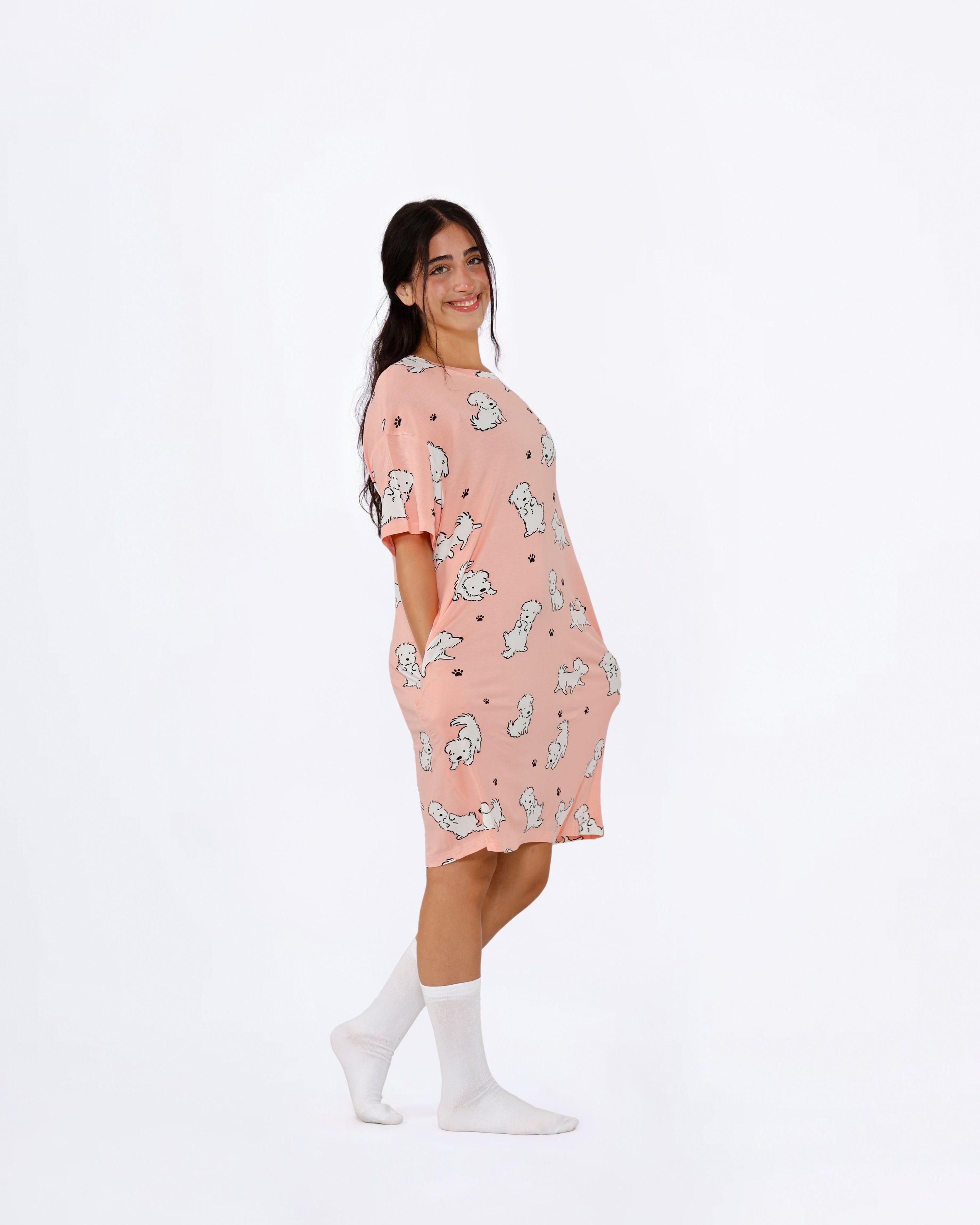 White Dog BF Sleep Tee