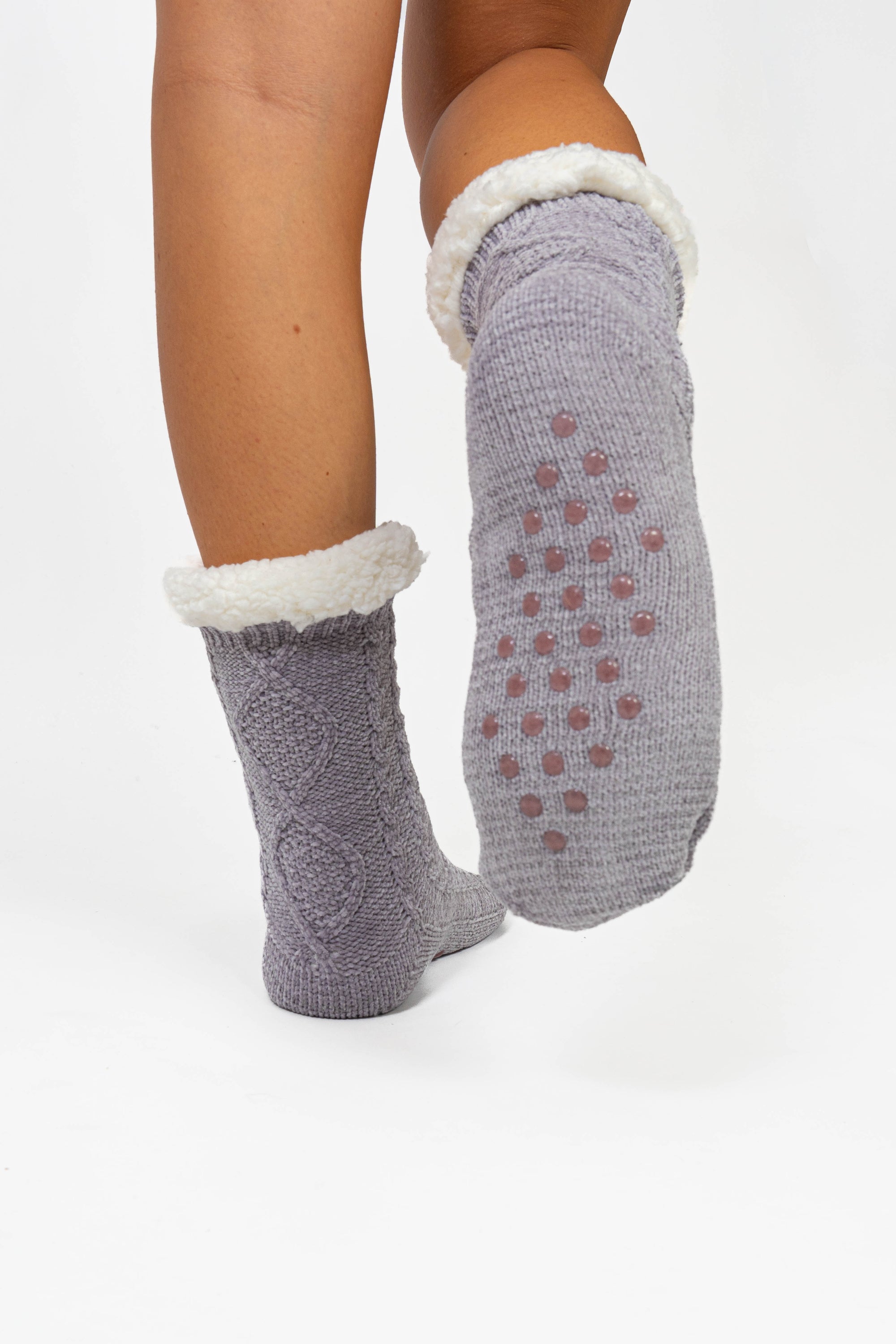 Non-Slip Gray Socks