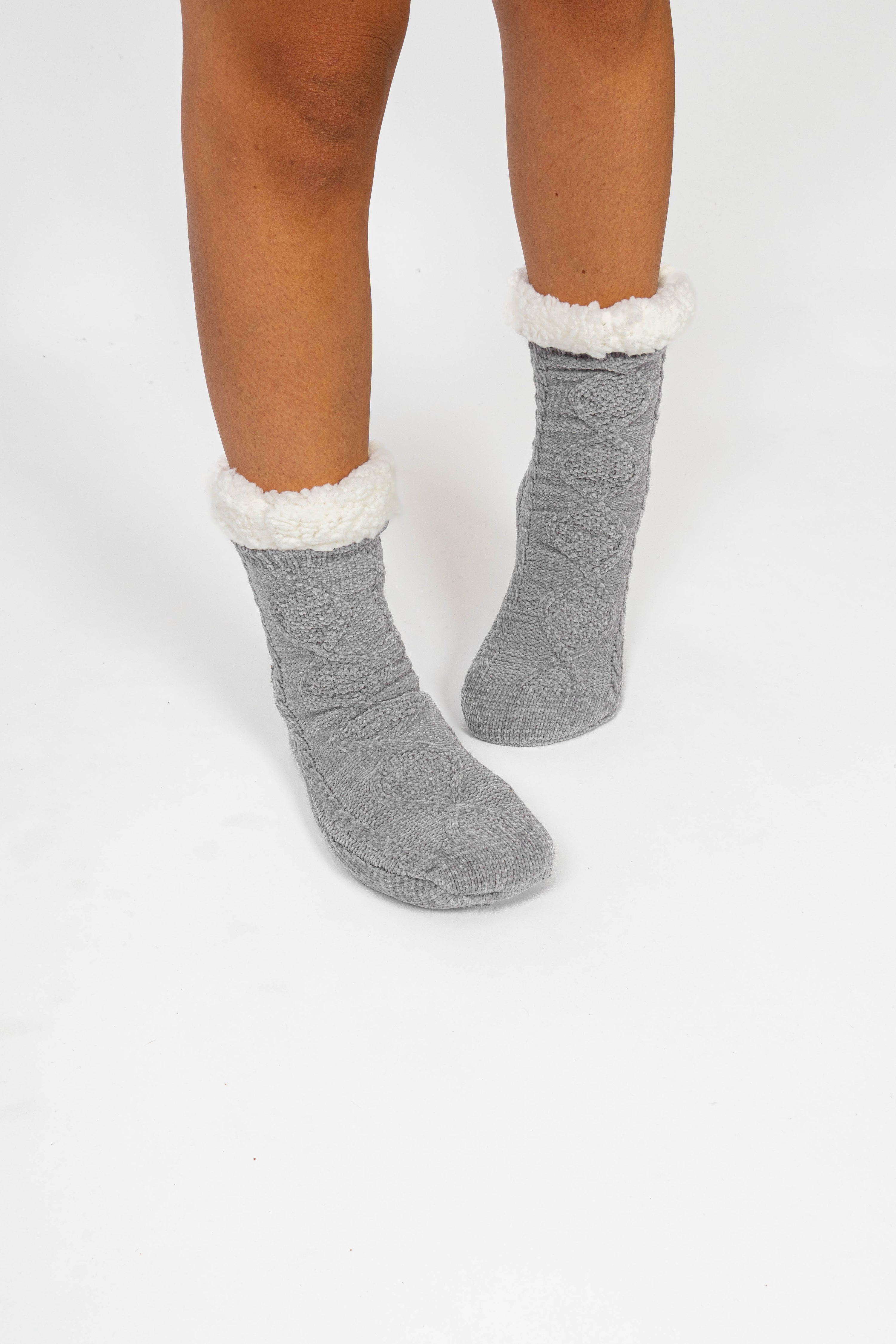 Cozy Knit Slipper Socks