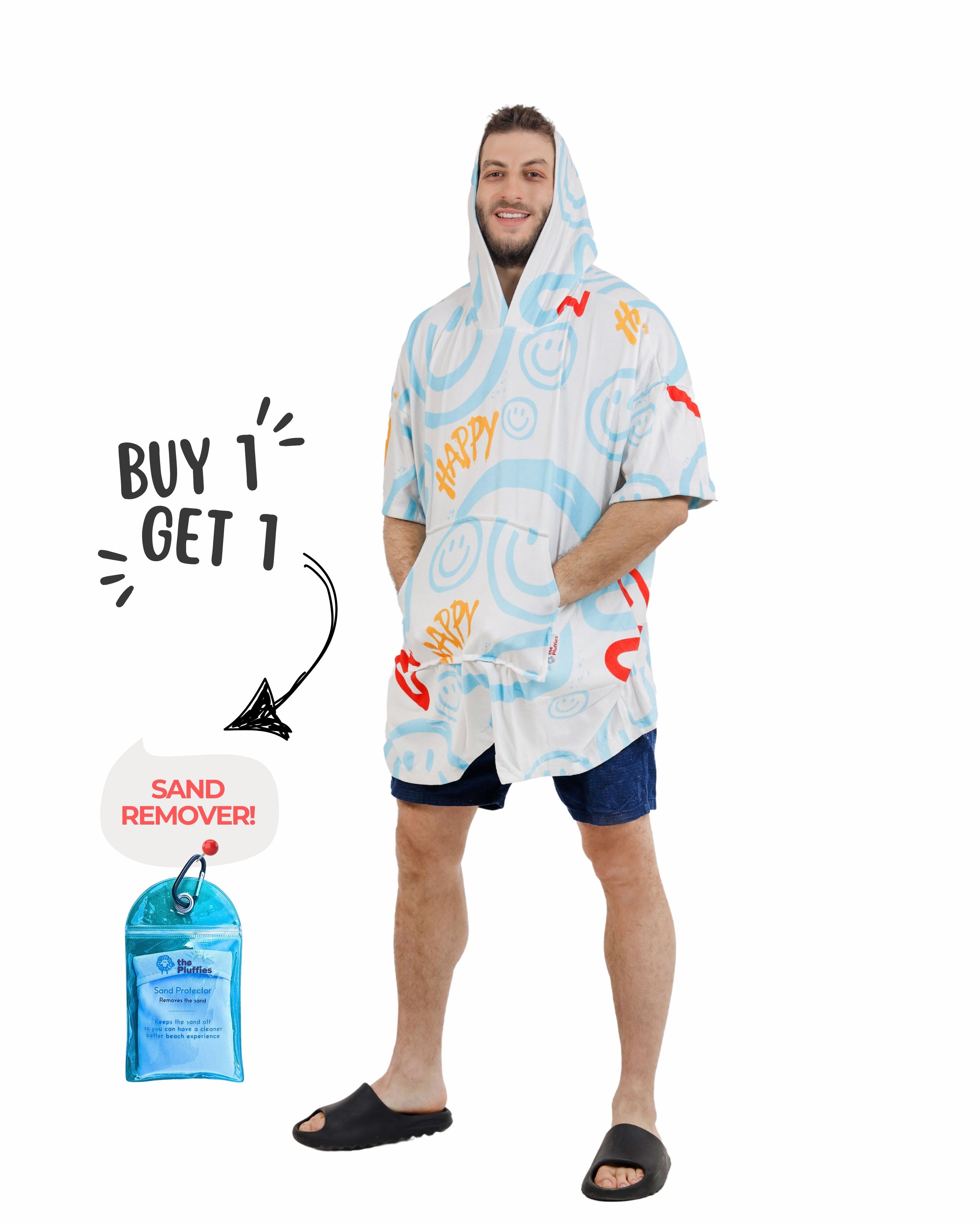 Smileys Towel Poncho + FREE Sand Remover