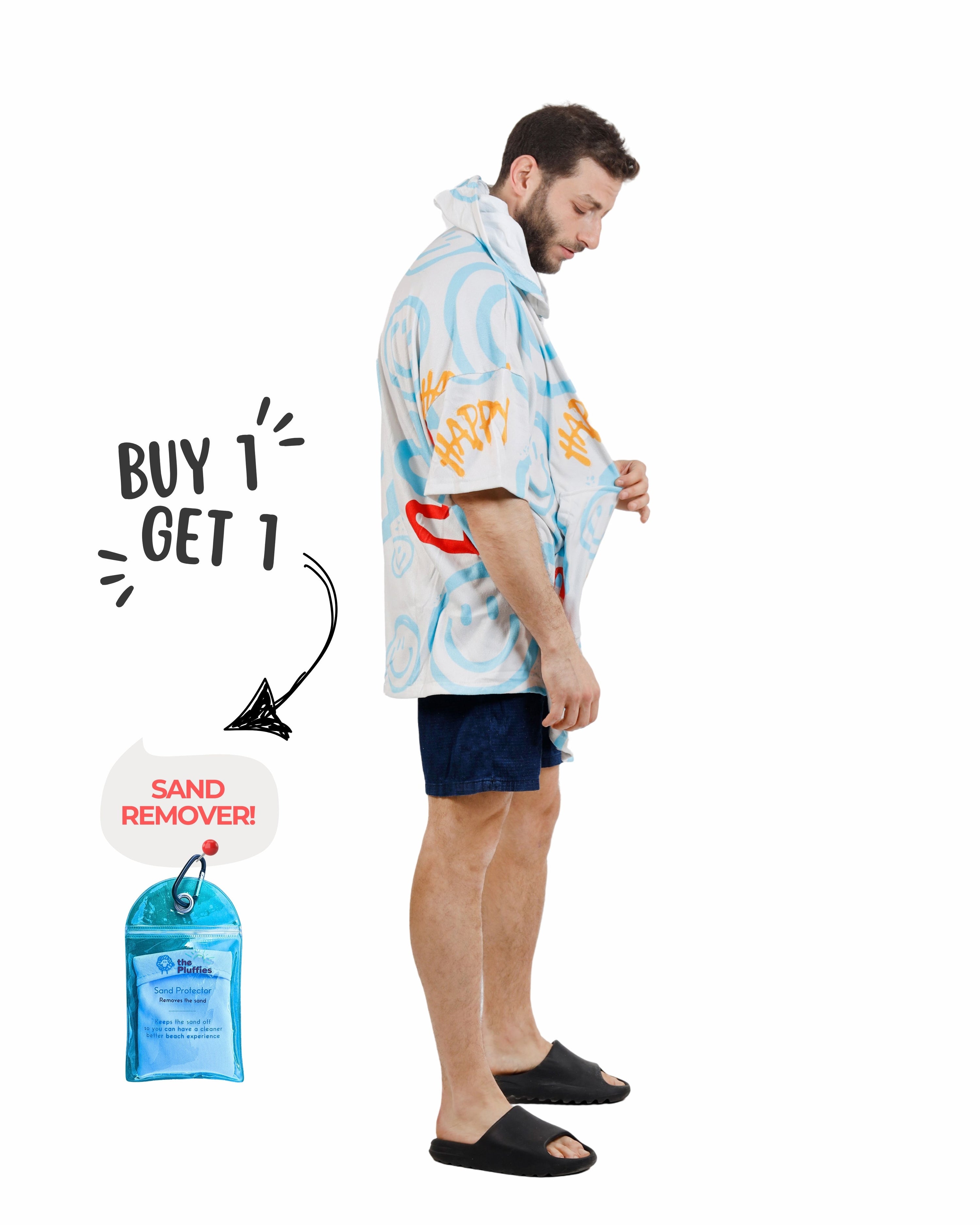 Smileys Towel Poncho + FREE Sand Remover