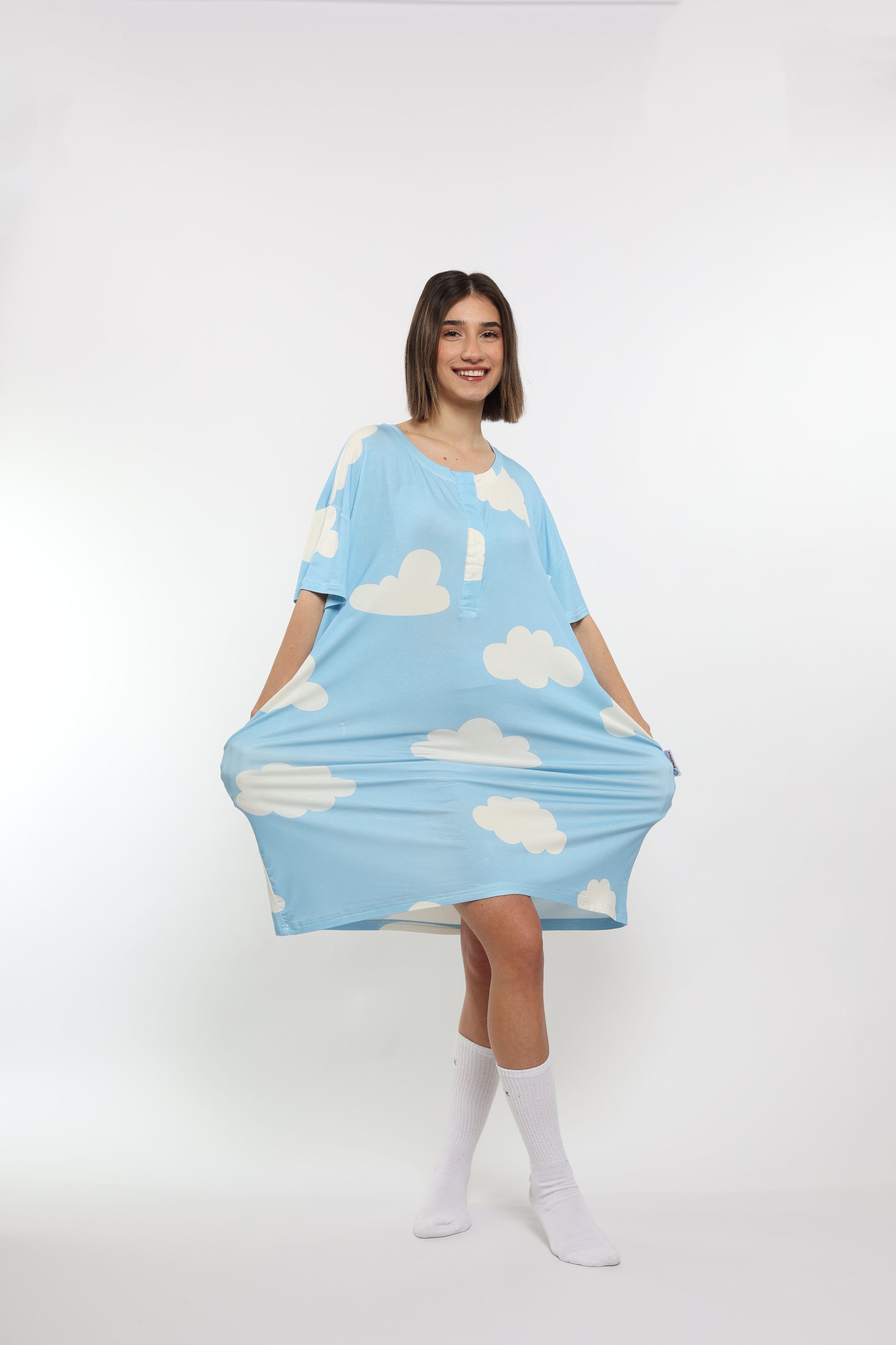 GRWM Clouds BF Sleep Tee