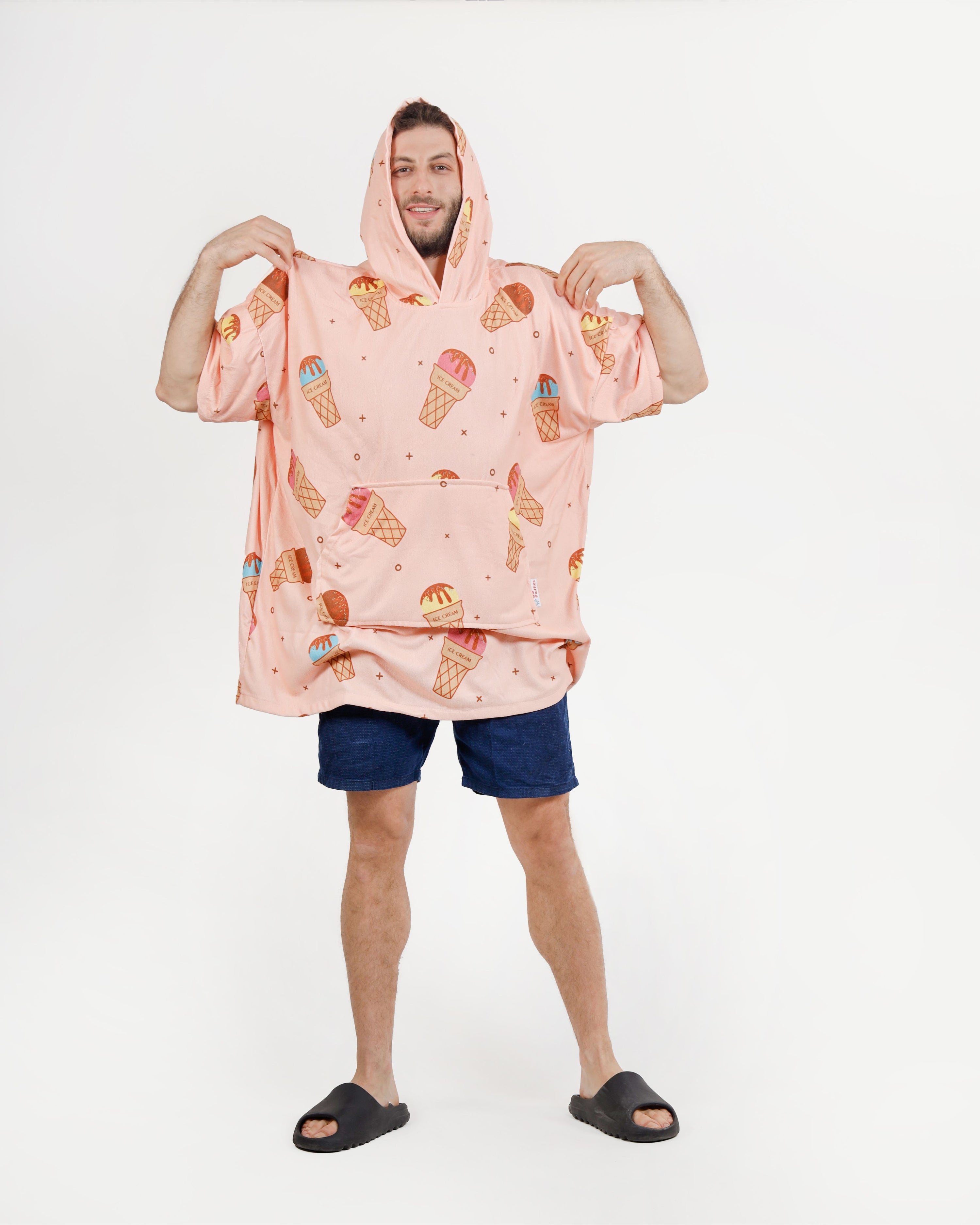 Ice Cream Towel Poncho + FREE Sand Remover