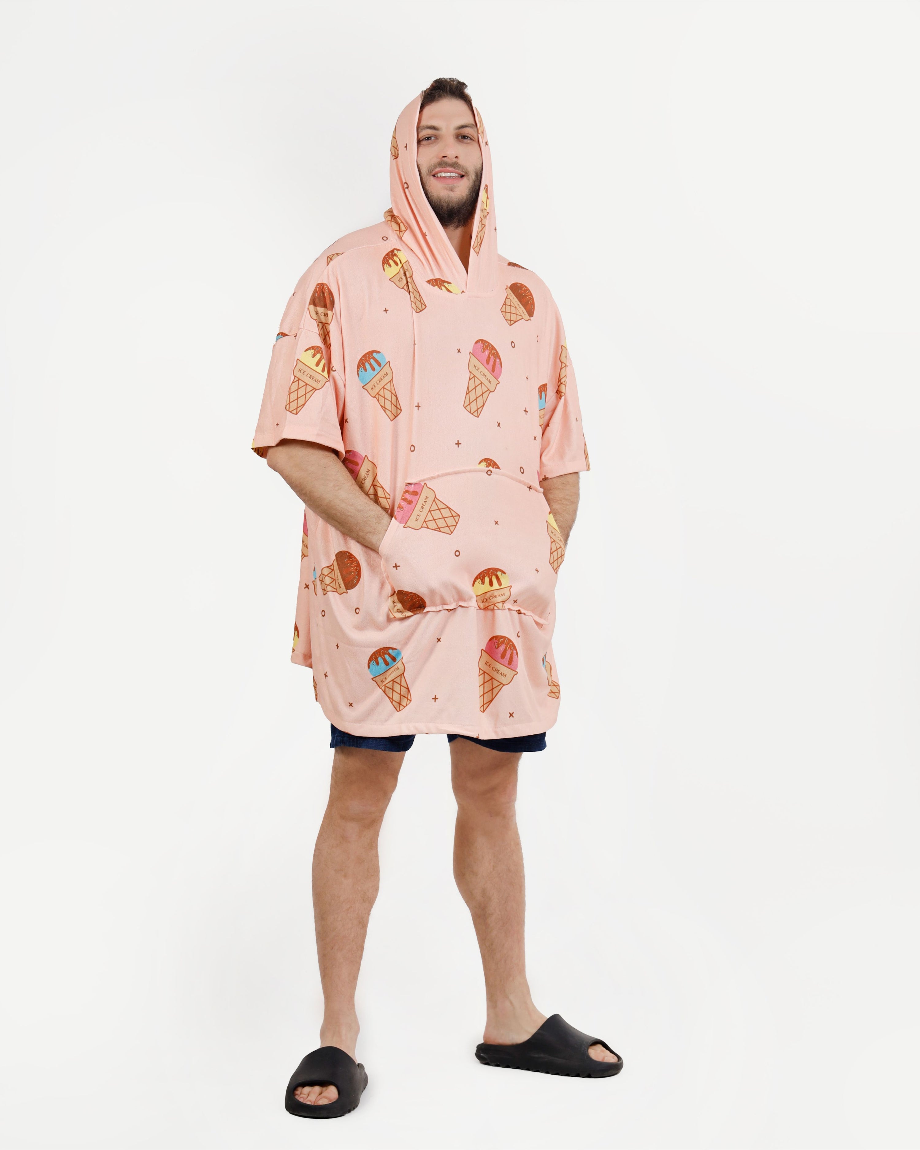 Ice Cream Towel Poncho + FREE Sand Remover