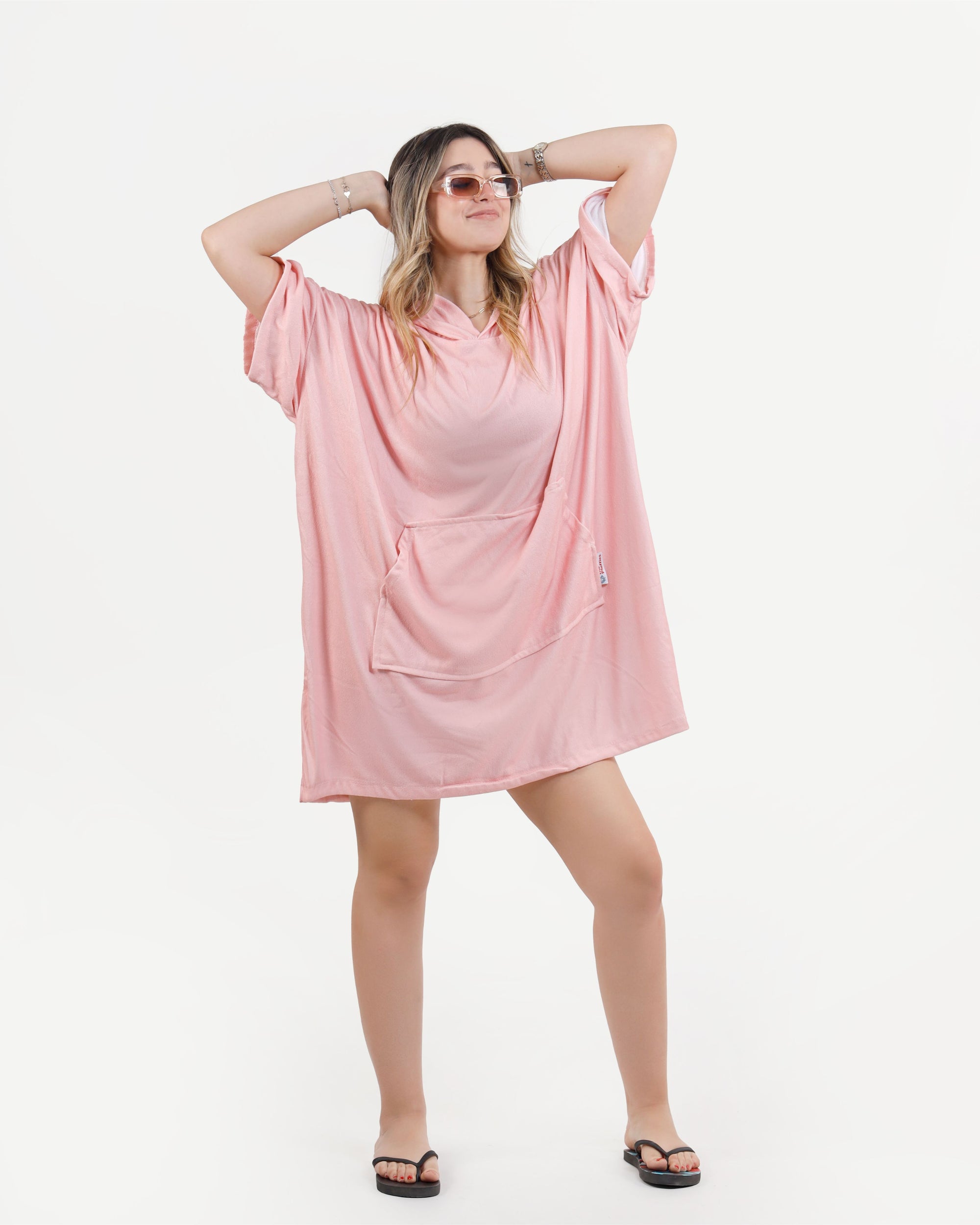 Pink Towel Poncho + FREE Sand Remover