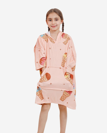 Ice Cream Pluffie Kids Towel Poncho - THE PLUFFIES